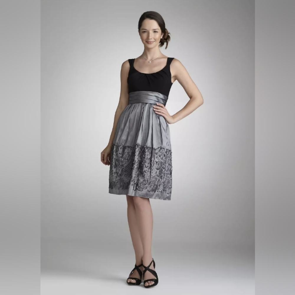R& M Richards Black/Silver Party Dress- size 12